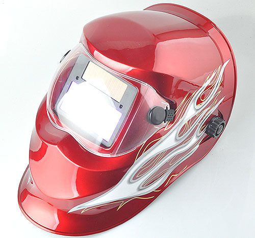 Red Tropical Pro ANSI Certified Auto Darkening Welding Helmet XD ART Mask