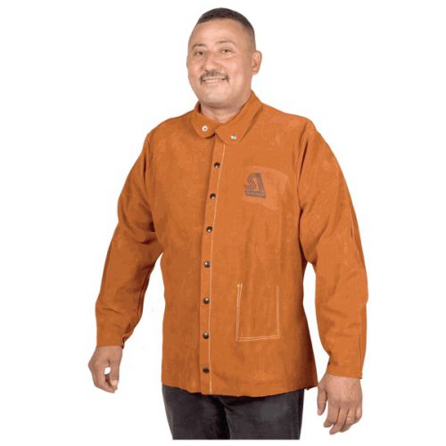 Steiner 1215-3x  welding jacket domestic brown split cowhide, size 3xl for sale