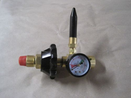 Helium balloon inflator regulator with content gauge - hand tight connection for sale