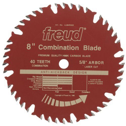 Freud lu84r008 8-inch 40 tooth atbf combination saw blade with 5/8-inch arbor an for sale
