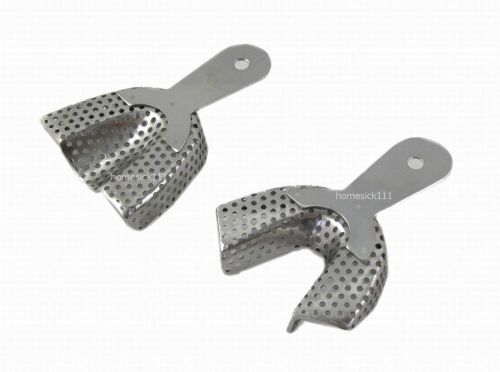 2Pcs New Impression Trays-Stainless For Dental U3 L3 Small