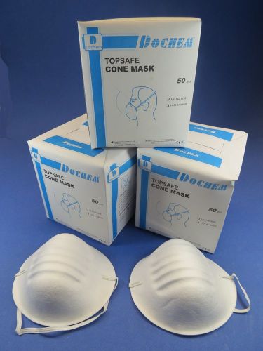 Dental Medical Top Safe Cone White Mask Box 6 / 300 Pcs DOCHEM