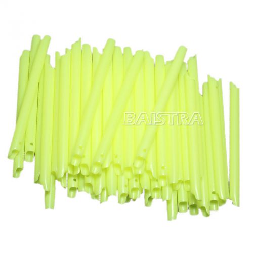 On Sale !! Dental Evacuation Tip Vented Suction Disposable Yellow 100pcs/bag