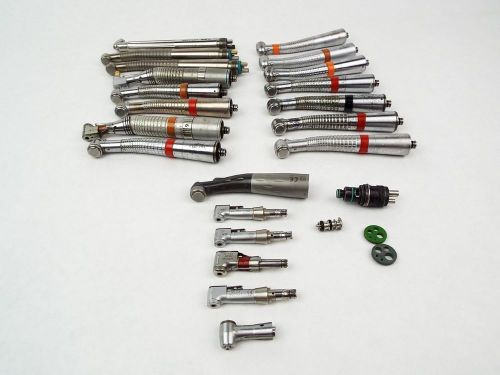 Lot of 20 assorted dental handpieces - viper, midwest tradition, impact air, etc for sale