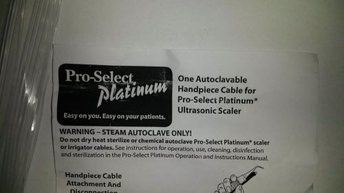 Pro-Select Platinum 6ft Autoclavable Handpiece cable w/LED S40750