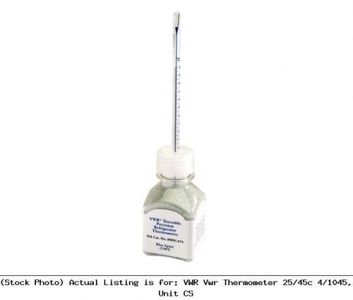 VWR Vwr Thermometer 25/45c 4/1045, Unit CS Labware
