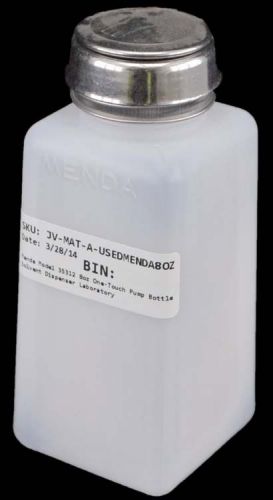 Menda model 35312 8oz one-touch pump bottle solvent dispenser laboratory for sale