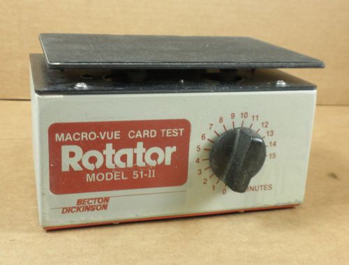 Becton dickinson macro-vue card tester rotator 51-ii for sale