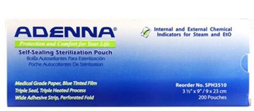 Adenna Sterilization Pouches 3.5&#034; x 10&#034; Tattoo autoclave sterile ink Sleeves