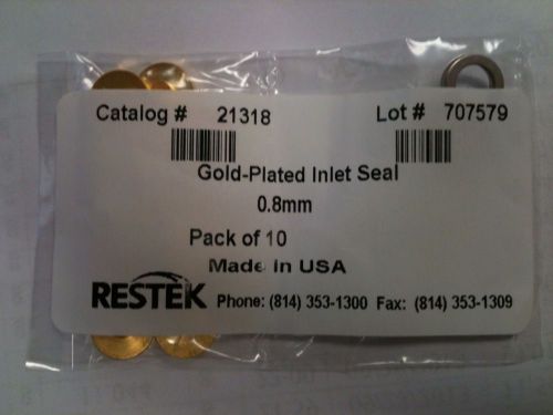 New Restek  Gold Plated Inlet Seals 0.8mm. Pack Of 10