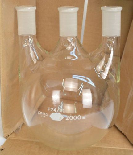 Kimax 2000ml 3-Neck Round Bottom Flask 24/40