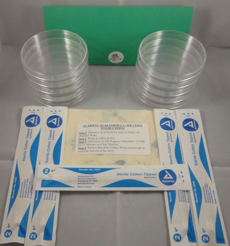 Nutrient agar kit- yields 10, 100mm petri dishes - free shipping!!! for sale