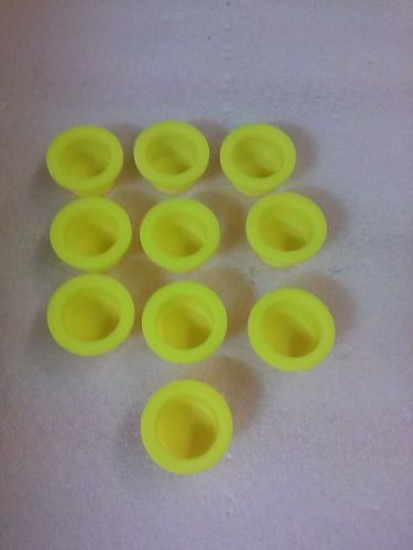 Lot of 10 CHEMGLASS CG-3021-03 Yellow Poly Stopper 24/40-24/25 CAPLUCS
