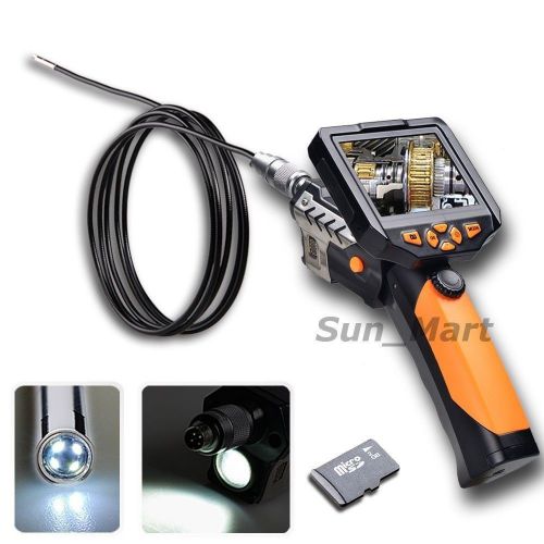 3.5&#034; LCD Inspection Camera Slim 3.8mm Borescope Endoscope Zoom Rotate 3M Cable
