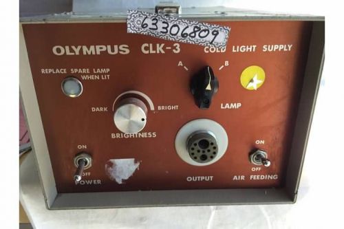OLYMPUS CLK-3 COLD LIGHT SUPPLY, GC!!