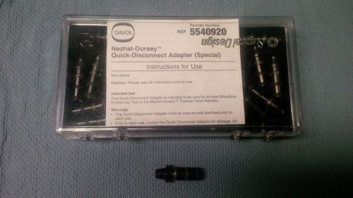 Davol nezhat-dorsey quick disconnect adapter ref 5540920 for sale