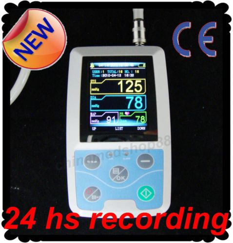 USB,Automatic 24 hours Ambulatory Blood Pressure Monitor Holter measurement,ABPM
