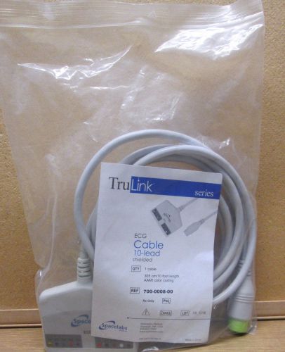 700-0008-00 spacelabs healthcare cable ecg shielded 10 lead medical trulink one for sale