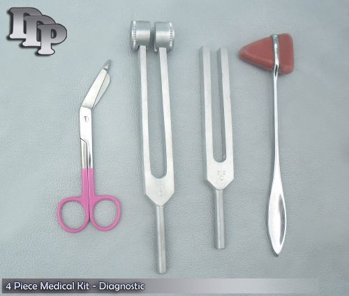 Tuning fork lister bandage scissor taylor hammer mallet - 4 piece kit for sale