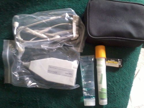 Medasonics 8 Mhz blood flow doppler, pouch, Epipen, ultrasound gel, and battery
