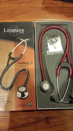 3M Littmann Cardiology III Stethoscope 27&#034; / 68 cm BURGUNDY #3129 (New in Box)
