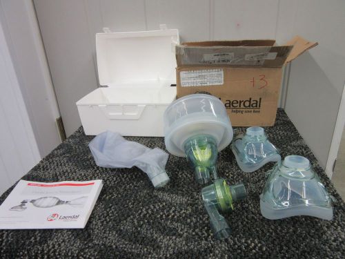 LAERDAL LSR ADULT COMPACT RESUSCITATOR CASE MASK 87005333 MEDICAL EMERGENCY NEW