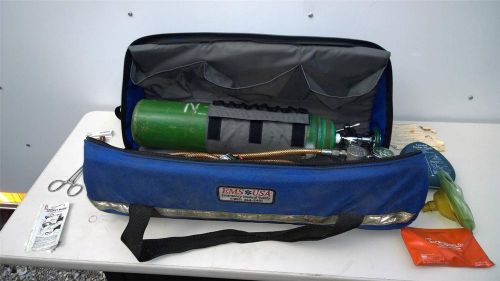 EMS EMT Medic Trauma Bag Oxygen Tank Compartment with Parts First Responder