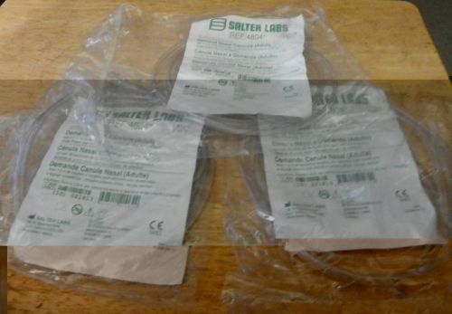 Lot 3 NEW Salter Labs REF 4804 Adult Demand Nasal Cannula 4’ Oxygen Supply Tube