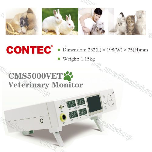 Veterinary ICU patient monitor NIBP,SPO2,PR CMS5000 for animal using
