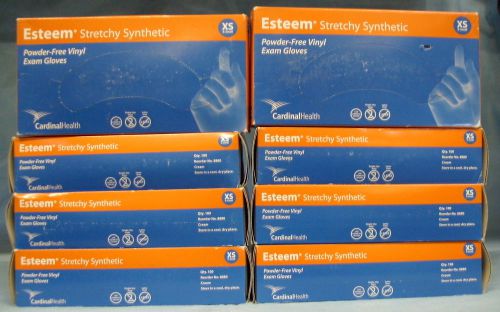 8 boxes of 100ea cardinal health esteem stretchy synthetic exam gloves #8880 for sale