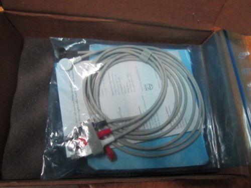 Philips - M1605A Cbl Shielded 3-Ld snaps safety AAMI cable