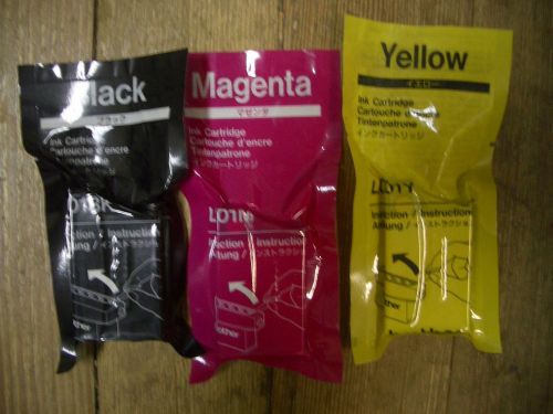 3-Unused Ink Cartridges Magenta LC01M, Yellow LC01Y, Black LC01BK