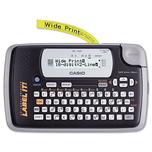 Casio KL-120 EZ-Label Printer Label It! NEW KL-120-L