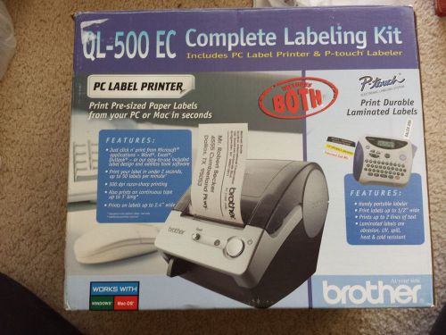 Brother QL-500EC Label Printer &amp; P-touch Labeler NEW Windows and Mac OS