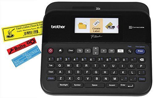 Brother pc-connectable label maker with color display - 1.18 in/s mono (ptd600) for sale