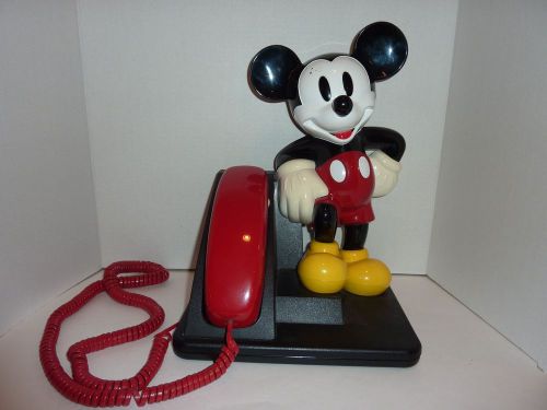 Vintage Mickey Mouse Phone Telephone Tested Works Great Disney 14&#034; Tall Large