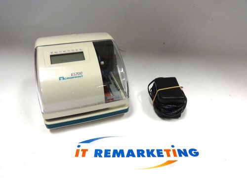 Acroprint es700 time &amp; date employee recorder clock for sale