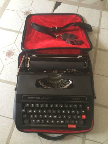 Vintage GENERATION 3000 Portable Non-electric Typewriter + Case w/ Extra Ribbons