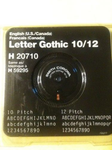 Smith Corona H Series Printwheel Letter Gothic 10/12 H20710