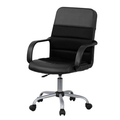 Flash furniture mid-back mesh/leather office chair (black) model # lf-w-61b-2-gg for sale