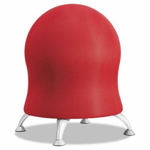 Safco Zenergy Ball Chair, 17.5&#034;, Crimson/Silver (SAF4750CI)