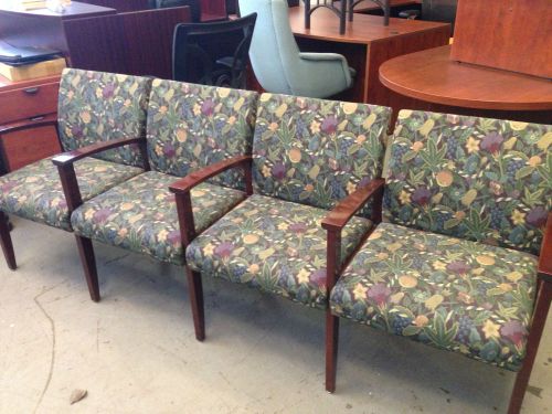 4 seater lobby bench by gunlocke office furniture 90&#034;l for sale