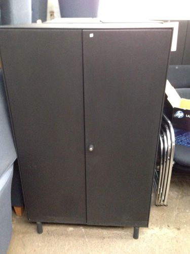 1 Of 8 Black Wodeen Office Cabinets With 2Adjustable Height Metal Shelves