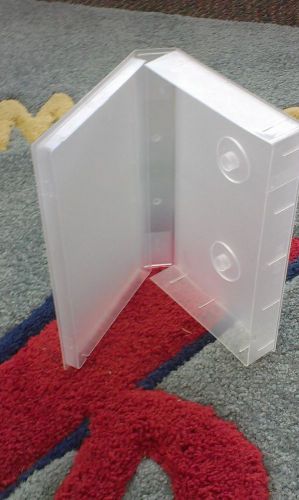 100 STANDARD VHS CASES with sleeve and hub- CLEAR - PSV14hub