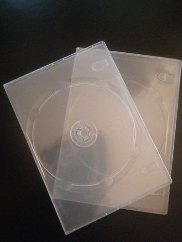 12  Clear slim DVD CD cases with clip for insert and spot for dvd