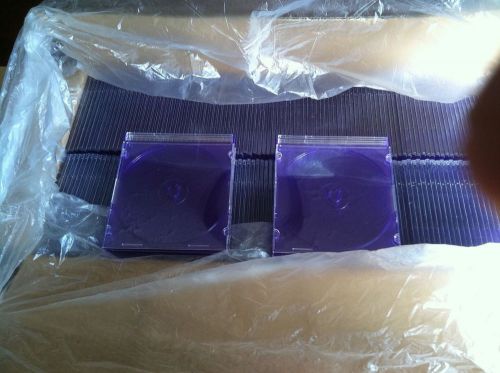 198 New DVD Purple Jewel Cases Slim