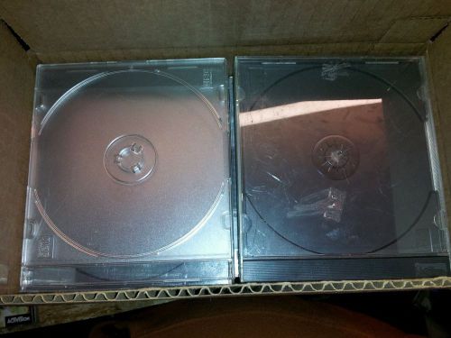35 New/used single Slim CD/DVD/VCD Jewel cases unbroken