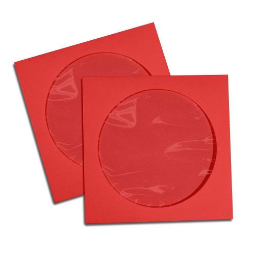 Box of 100 Red Paper CD Sleeves