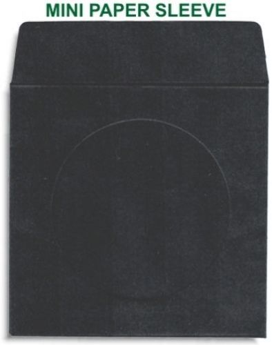 200-pak =3-inch= black paper mini cd sleeves w/ windows for sale
