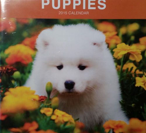 2015 PUPPIES Wall Calendar 11x11 NEW SEALED Dogs Cute Animals